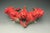House of Cards by Jeremy Bradshaw | Bronze sculpture of five red cardinals on a branch For Sale