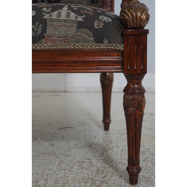 Pair of Louis XVI Style Gilded Wood Armchairs For Sale In Philadelphia - Image 6 of 18