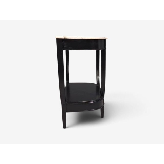 Louis XVI Style, Console Tables, Ebonized Wood, Bronze, Marble, France, 20th C. For Sale - Image 9 of 16