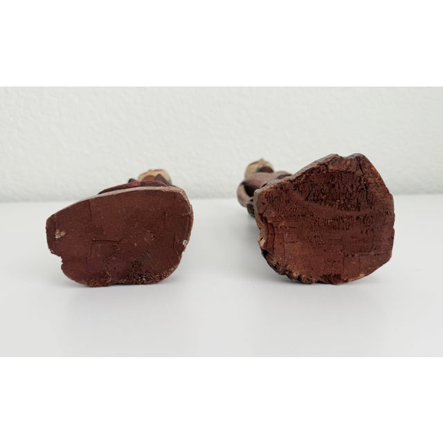 Vintage Wood Figures, Kutu Island, Micronesia - A Pair For Sale - Image 10 of 10