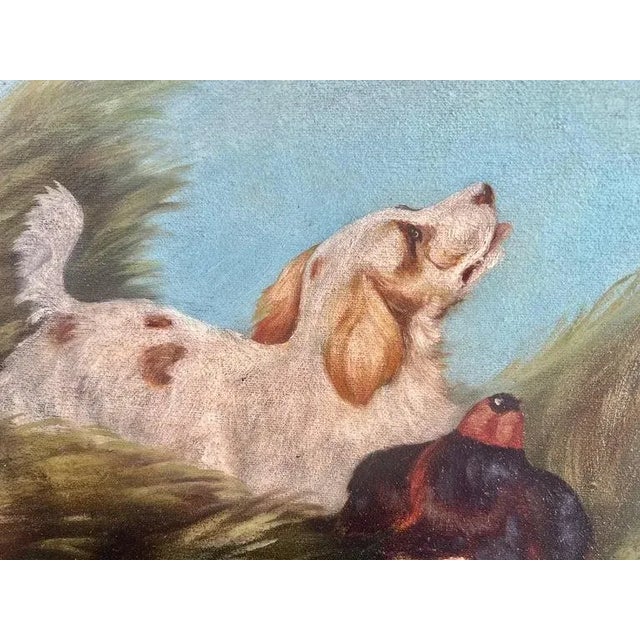 Early 20th Century English Oil on Canvas Depicting Trio of Spaniels For Sale - Image 5 of 12