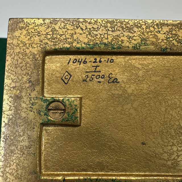 Early 20th Century Tiffany Studios New York 1643 Venetian Bronze Note Pad Holder Desk Blotter For Sale - Image 15 of 16