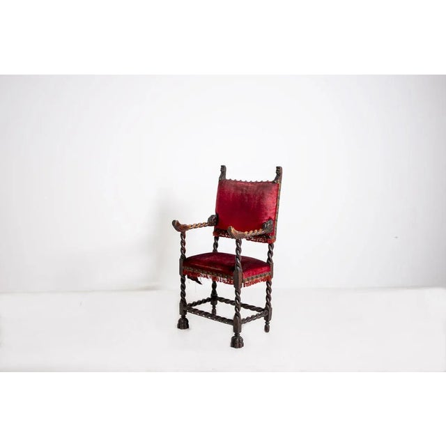 Antique Italian Lounge Chair For Sale - Image 9 of 9