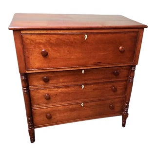 Antique Early 19th Century American Cherry Butlers Desk For Sale