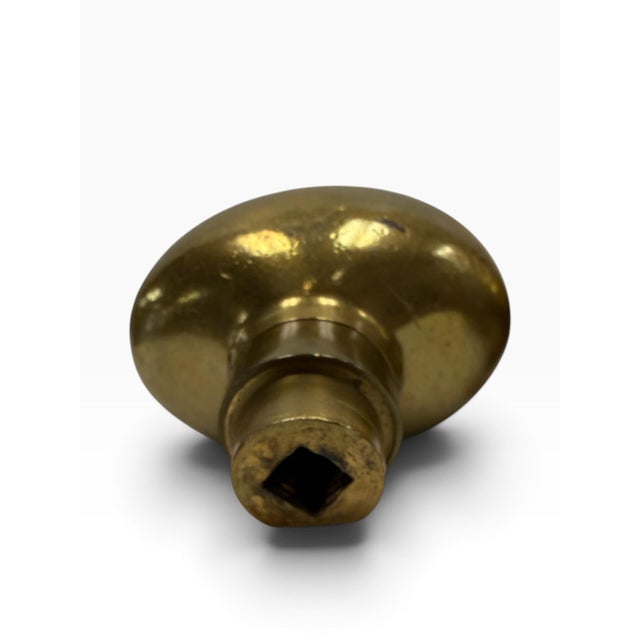Early 20th Century Antique Brass Nyc Public School City of New York Oval Doorknobs - A Pair For Sale - Image 5 of 5
