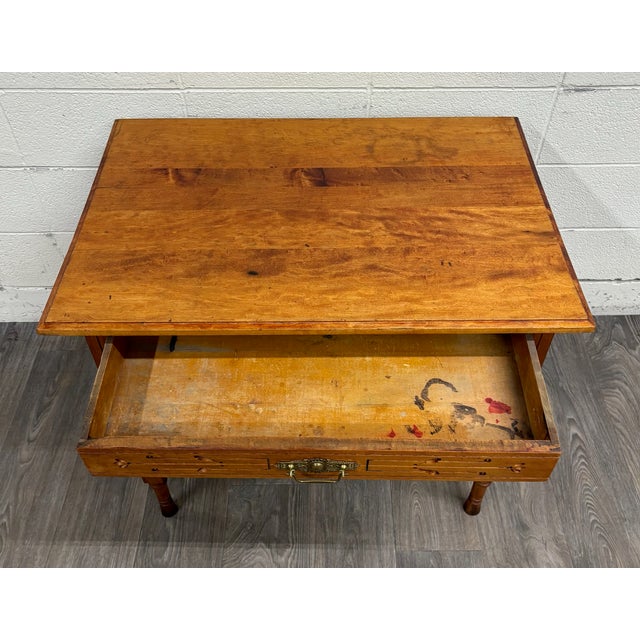 Antique Victorian Eastlake Aesthetic Movement Walnut Library Table Console For Sale - Image 4 of 15