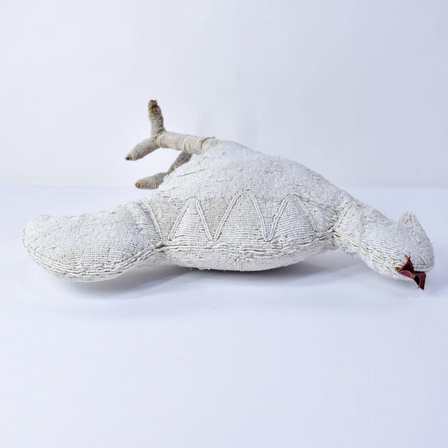 Early 20th Century Yoruba Beaded White Chicken Nigeria For Sale - Image 11 of 15