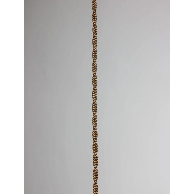 Mid-Century Italian Brass and Opaline Pendant Lamp For Sale - Image 9 of 13