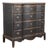 18th Century Black Painted Oak Rococo Chest of Drawers From Denmark For Sale