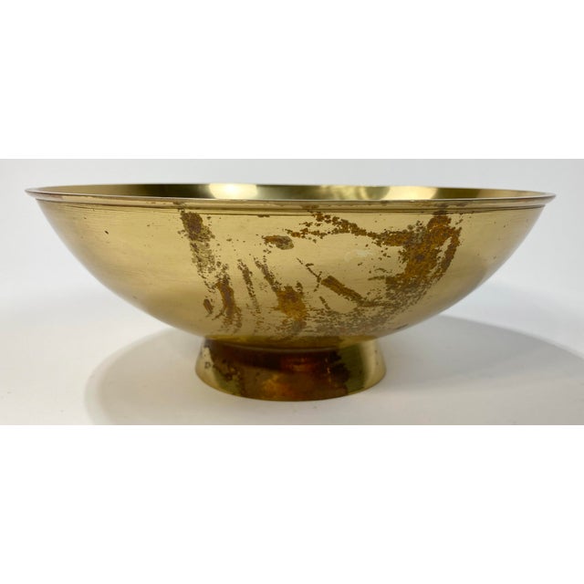 Vintage Large Brass Decorative Bowl Chairish