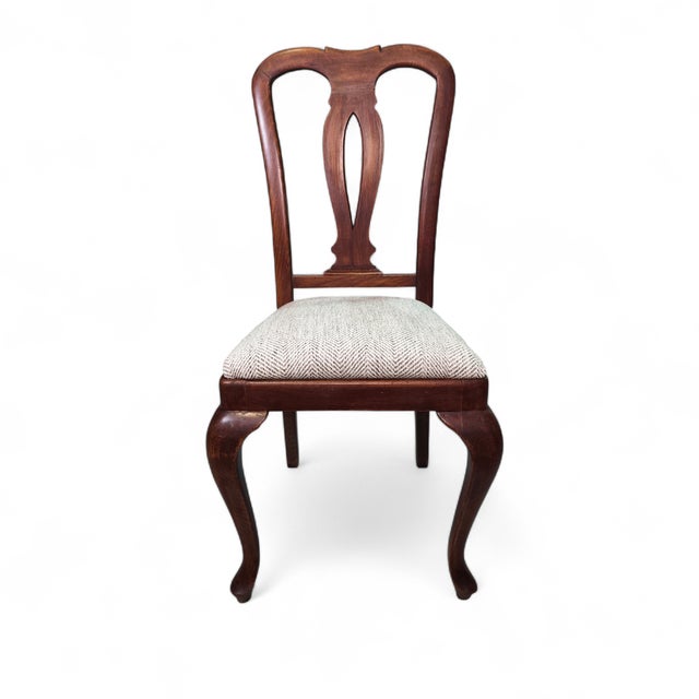 Solíd Mahogany chairs. Set of 6. New upholstery Perfect condition