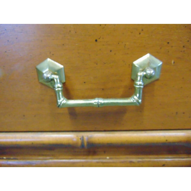 Ficks Reed Faux Bamboo Console Table For Sale In Philadelphia - Image 6 of 7