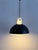 Black Space Age Glass and Metal Pendant Lamp from Glashütte Limburg, 1970s For Sale - Image 8 of 13