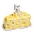 Vintage Ceramic Mouse & Swiss Cheese Covered Cheese Dish For Sale