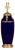 19th Century French Blue Cobalt Vase Made into a Table Lamp on Lucite For Sale