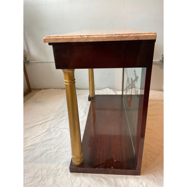 1940s John Tavis Classical Mirrored Back Console With Marble Top For Sale In New York - Image 6 of 12