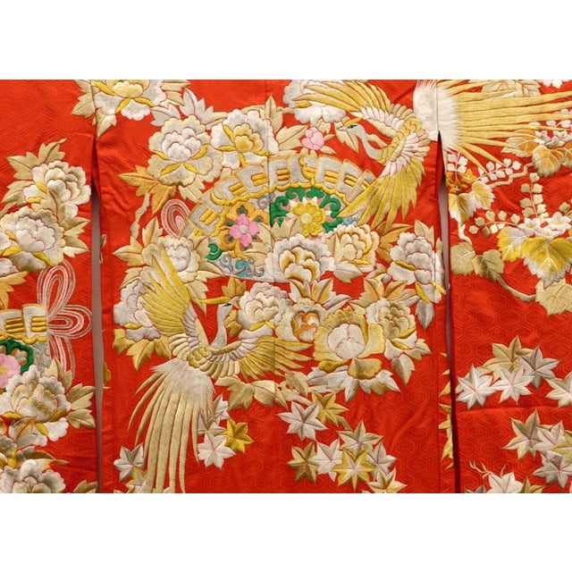 Exceptional Embroidered Japanese Ceremonial Kimono For Sale - Image 10 of 11
