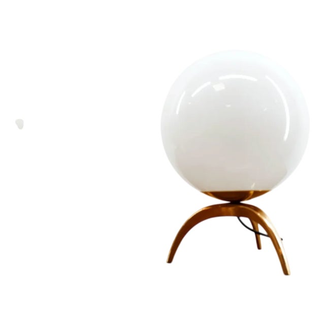 Vintage Sphere-Shaped Table Lamp For Sale