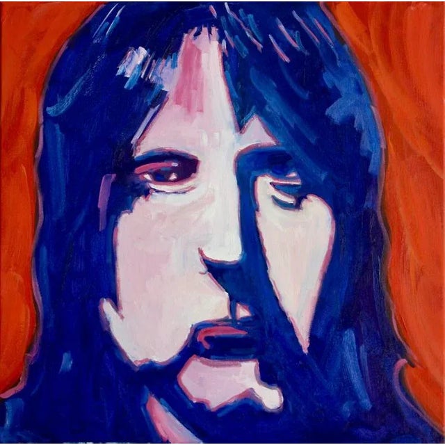 Modern Pop Art Portrait Oil Painting, Original For Sale