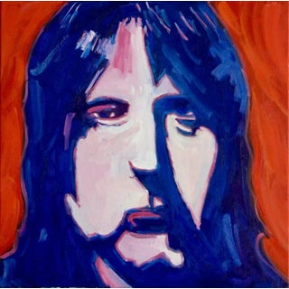 Modern Pop Art Portrait (Original Oil Painting, 24″×24″) For Sale