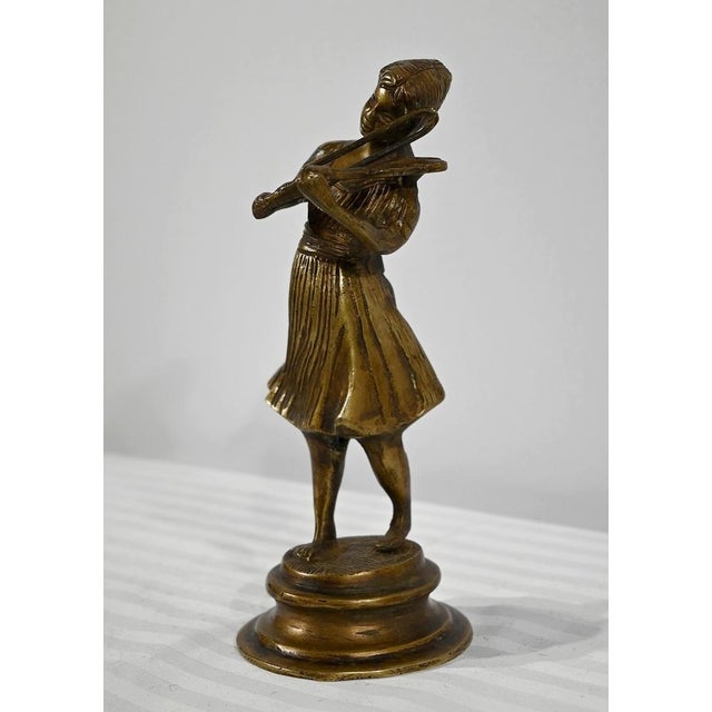 Bronze Violinist Sculpture, Late 19th Century For Sale - Image 3 of 18