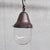 Metal Small Industrial Brass and Clear Glass Pendant Lamps, 1930s, Set of 2 For Sale - Image 7 of 9