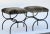 "Strapontin" Wrought Iron and Fur Stools- A Pair For Sale - Image 4 of 9