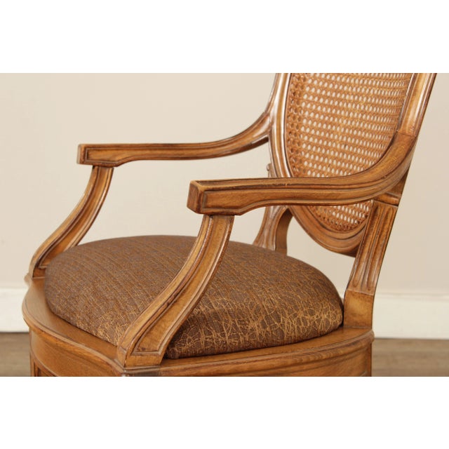 Kreiss Oval Cane Back Regency Style Armchairs - A Pair For Sale - Image 11 of 13