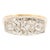 Antique Art Deco 18k & 14k Gold 0.70ct Old Diamond Three Stone Engagement Ring, Size 8 For Sale