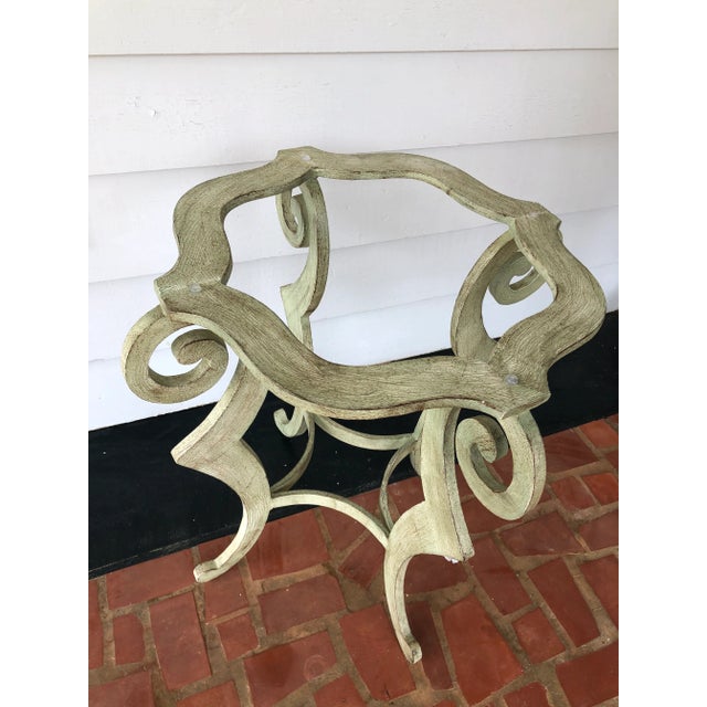 Early 21st Century Drexel Heritage Fanciful Metal Scroll Side Table For Sale - Image 5 of 8