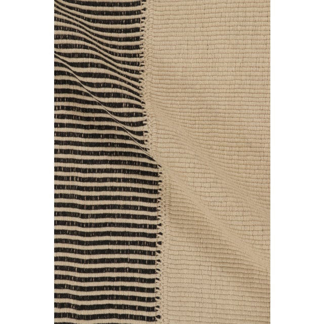 Rug & Kilim’s Contemporary Kilim With Striped Central Column in Black For Sale - Image 9 of 9