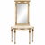 1960s Italian Neoclassical Louis XVI Demilune Marble Top Console Table & Mirror For Sale - Image 5 of 7