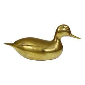 Vintage Brass Duck Bird Decoy Model Figurines