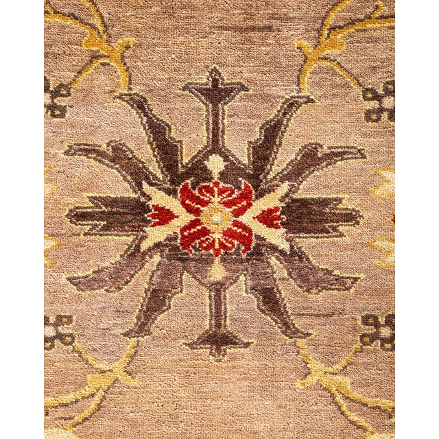 Traditional Eclectic, One-of-a-Kind Hand-Knotted Area Rug - Brown, 8' 10" x 12' 2" For Sale - Image 3 of 8