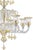 Imperial Venetian "Rigadin" Murano Glass Chandelier With Gold Trimming For Sale - Image 4 of 8
