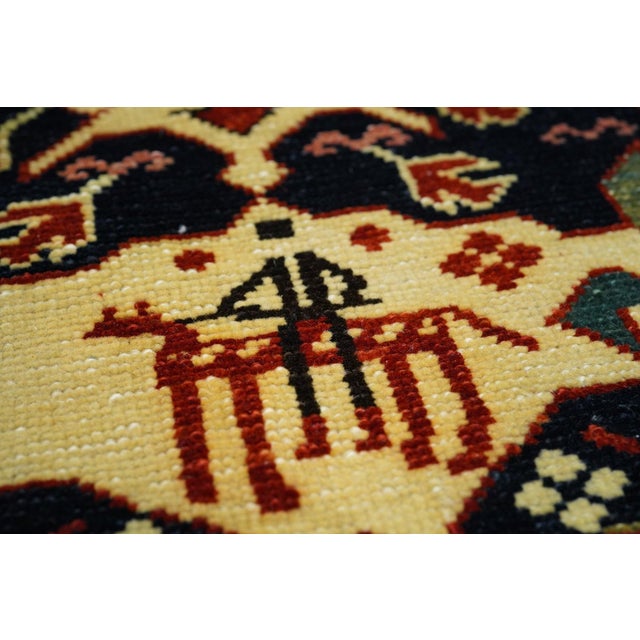 Textile Vintage Shirvan Rug 4'0'' x 6'3'' For Sale - Image 7 of 12