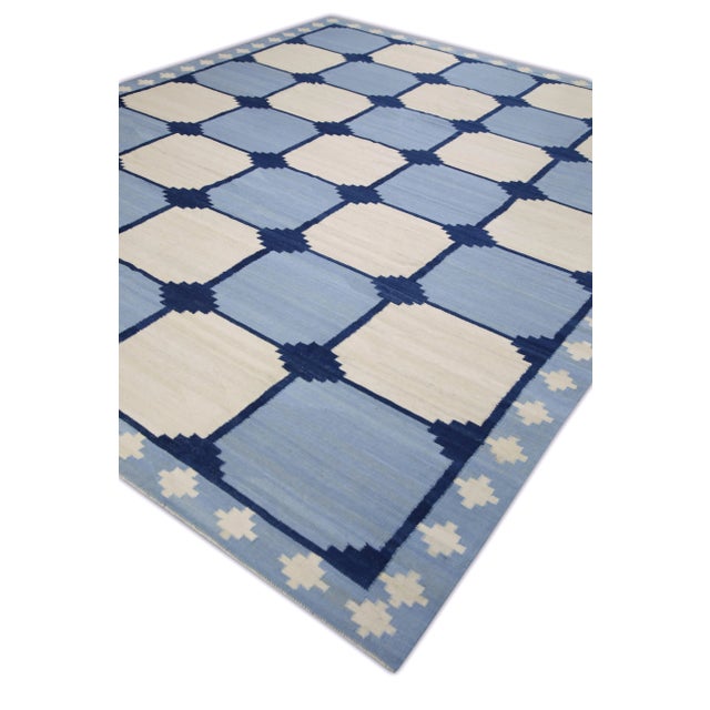 Modern Modern Handmade Turkish Kilim Rug 9'5"x 12'1" For Sale - Image 3 of 7