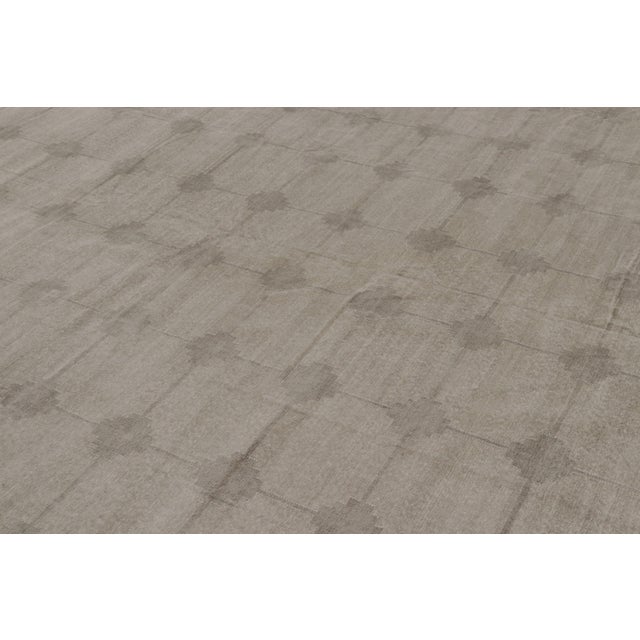 Rug & Kilim Contemporary Oversized Geometric Cotton Dhurrie Rug by Rug & Kilim, India For Sale - Image 4 of 9