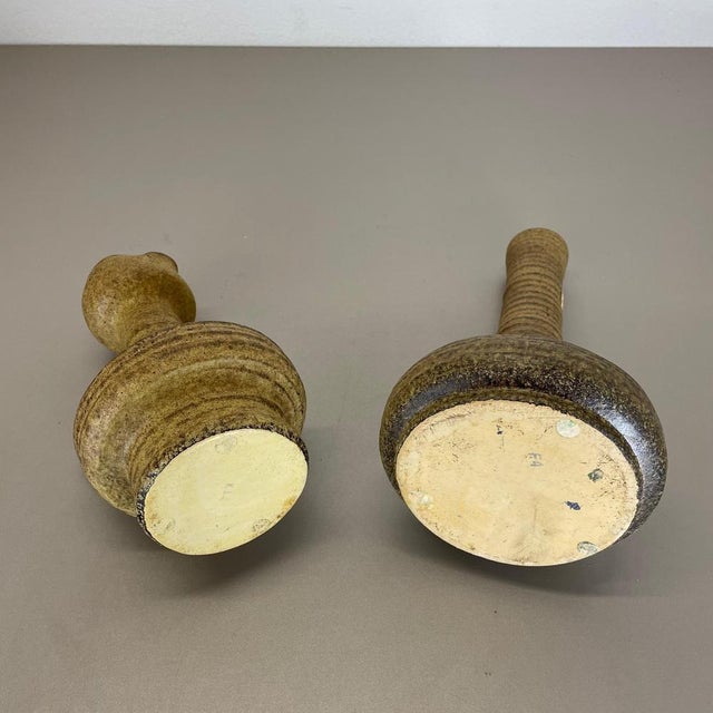 Ceramic Studio Pottery Vases from Vest Keramiek, Netherlands, 1970s, Set of 2 For Sale - Image 17 of 18