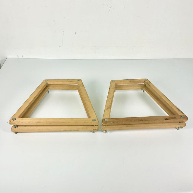 Tan Vintage Americana Sports Wood Tennis Racket Press - A Pair For Sale - Image 8 of 8