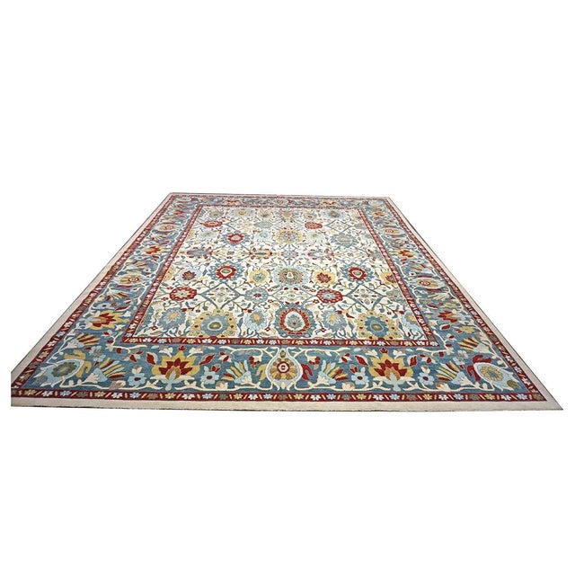 Condition: New Origin: Afghanistan Design: Sultanabad Actual Size: 13.0x16.0 Color: Red, Light Blue, Taupe, Ivory, Yellow...