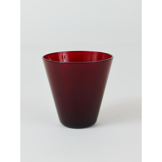 Red Mid-Century Drinking Glasses by Kaj Franck for Nuutajarvi Nottsjo Finland, 1950s, Set of 4 For Sale - Image 8 of 14