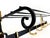 Black Mid-Century Modern Cast Iron and Brass Coat and Hat Rack, 1960s For Sale - Image 8 of 12