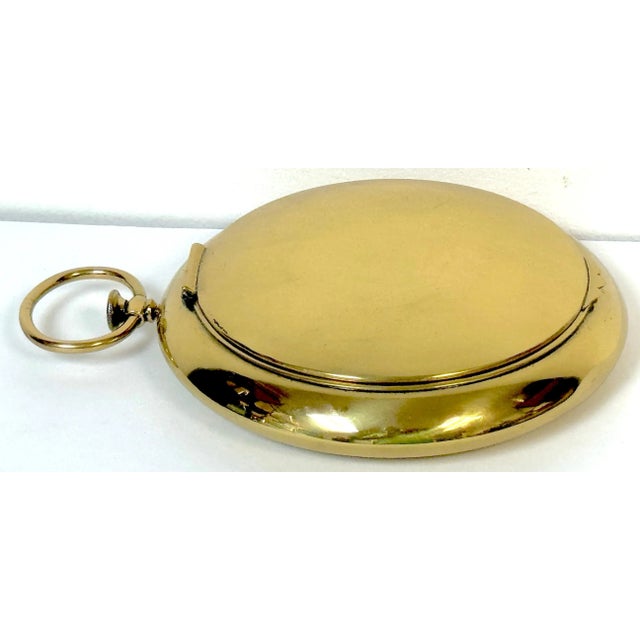 Victorian Brass Oversized Pocket Watch-Form Box, England, Circa 1880 For Sale - Image 4 of 10