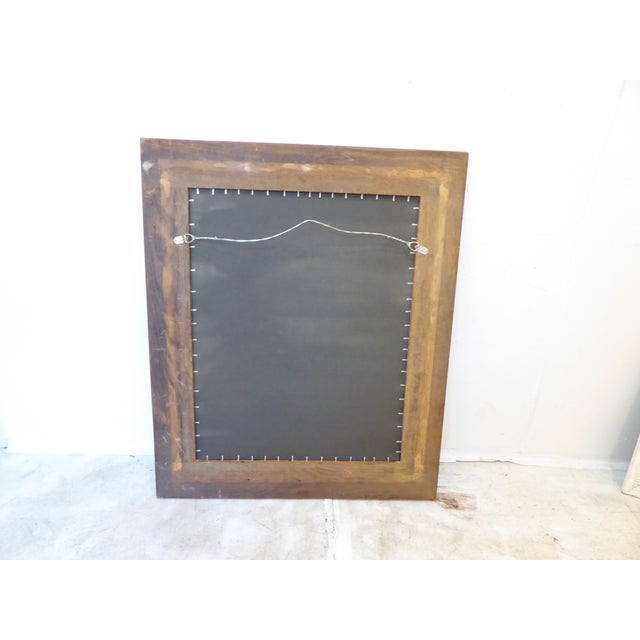 Modern Vintage Modern Oak Mirror For Sale - Image 3 of 5