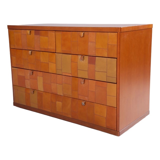 Chest of Drawers in Patchwork Leater by Tito Agnoli for Caleido / Poltrona Frau, 1970s For Sale