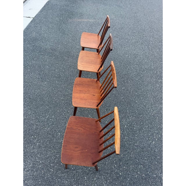 Mid Century Modern F.D.B Mobler J77 Dining Chairs. A beautiful design by Folke Polsson made from Danish teakwood. These...