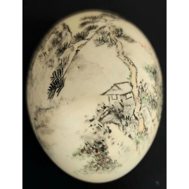 Beautiful Chinese Vintage Hand-Painted Natural Egg For Sale - Image 11 of 11