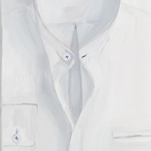 Justyna Kuklo, Folded White Shirt 2, 2018, Oil Painting on Canvas, Framed For Sale - Image 4 of 6