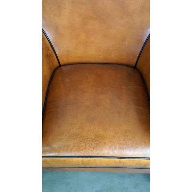 Sheepskin Leather Armchair For Sale - Image 6 of 11